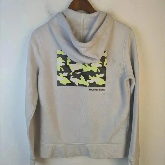 Michael Kors Camouflage Zip Up Hooded Sweatshirt / Medium - Picture 4 of 6